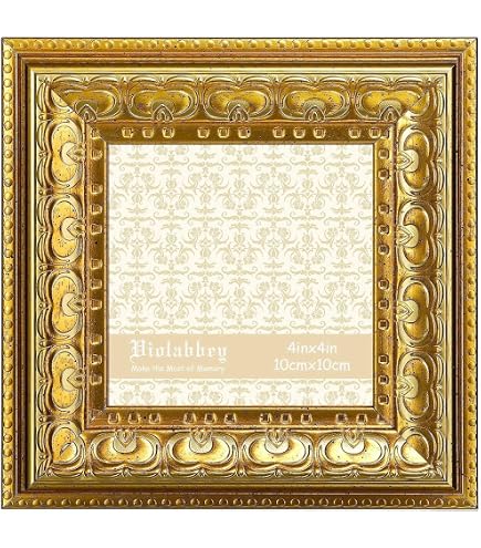Amazon.com - Laura Ashley 4x4 Gold Ornate Textured Hand-Crafted